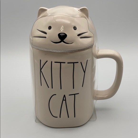Rae Dunn Other - Rae Dunn “KITTY CAT “Mug With Topper